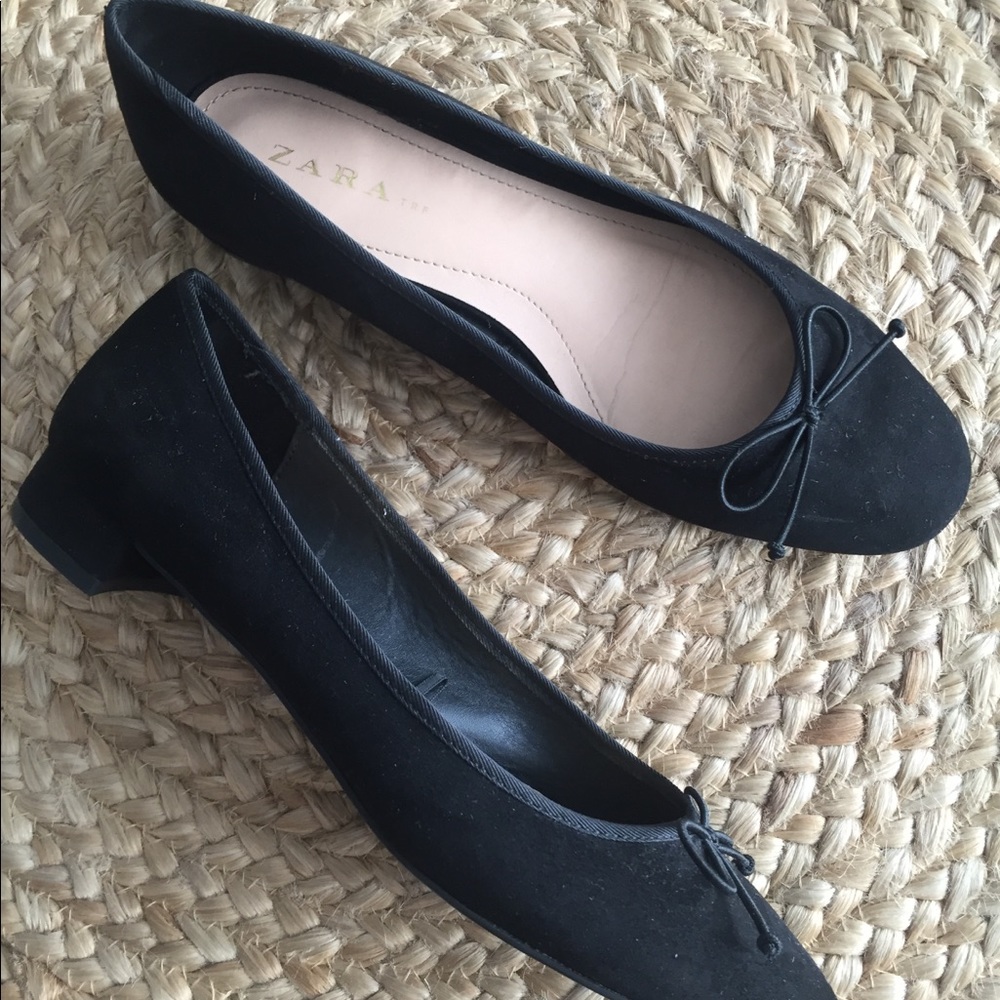 Zara flats with bow